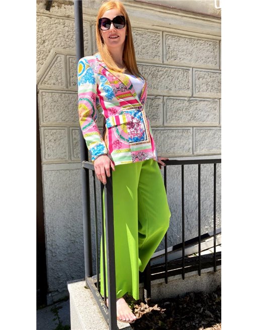 Farebné vzorované sako