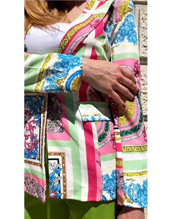 Farebné vzorované sako