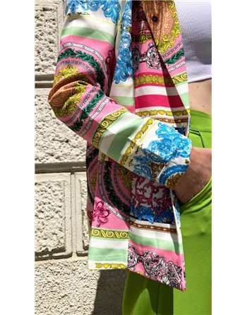 Farebné vzorované sako