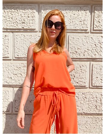 Letný saténový nohavicový komplet