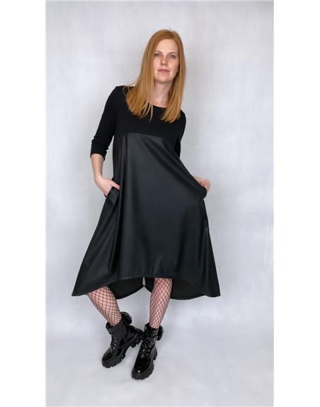 Šaty dlhé koženkové BRANDENBURG