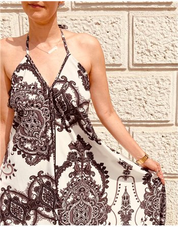 Šaty saténové s viazaním ku krku