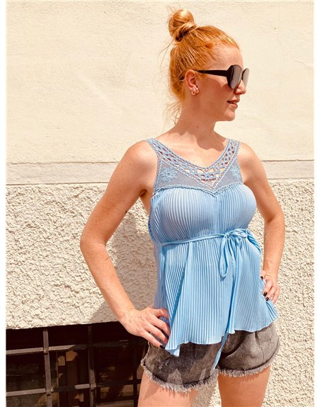 Plisovaný tielkový top