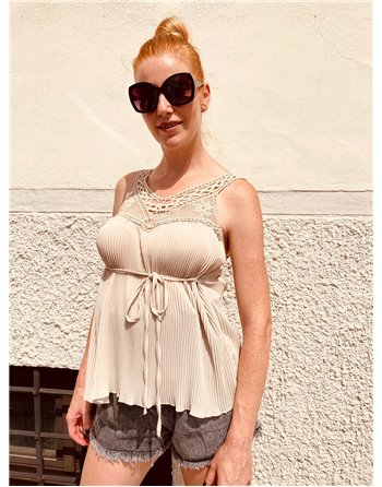 Plisovaný tielkový top