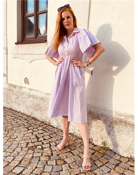 Košeľové šaty POPPY LONG fialové