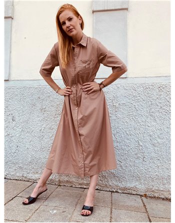 Dlhé košeľové šaty s retiazkou