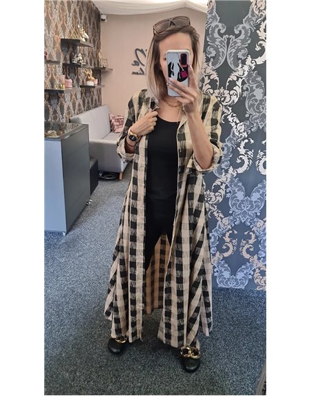 Košeľové karované šaty GIOVI