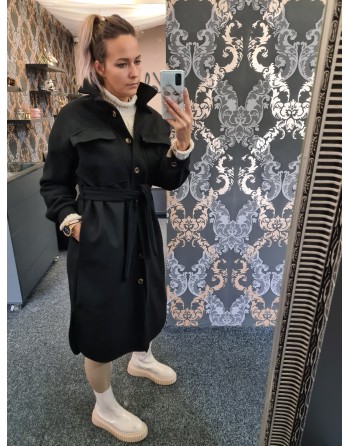 Oversize vlnený kabát GILLY